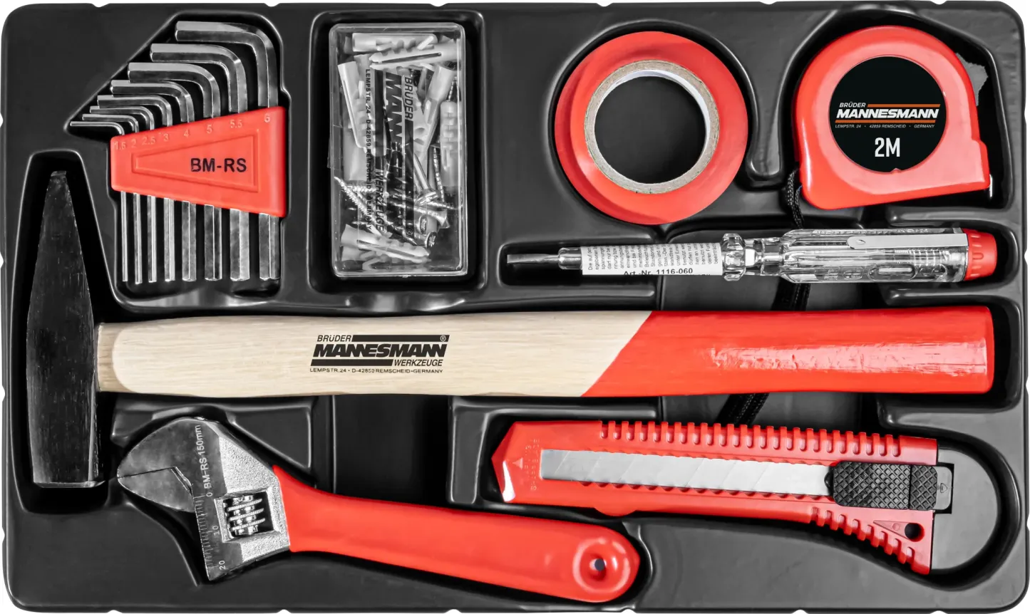 BRÜDER MANNESMANN Werkzeug-Satz 155-tlg in Werkzeugbox