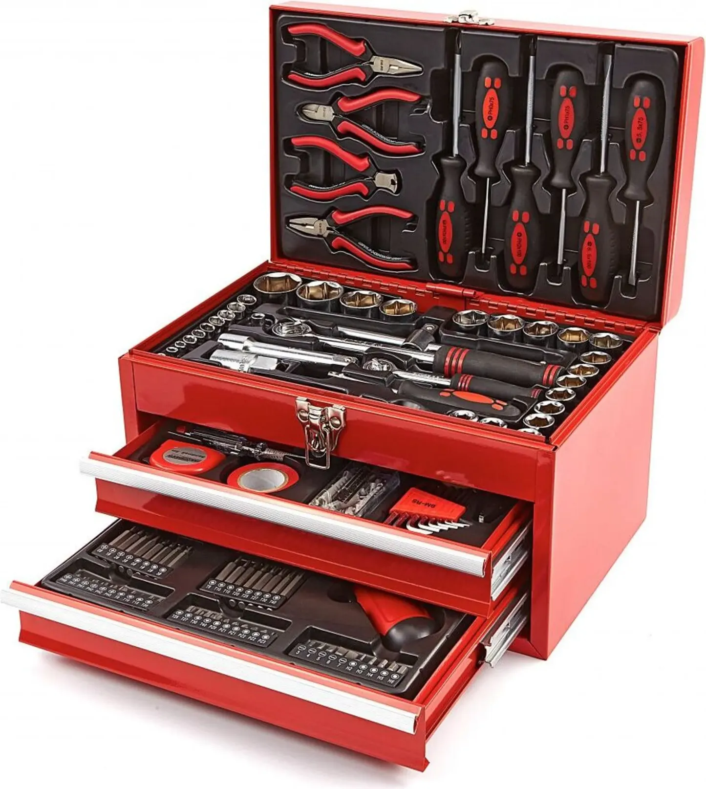 BRÜDER MANNESMANN Werkzeug-Satz 155-tlg in Werkzeugbox