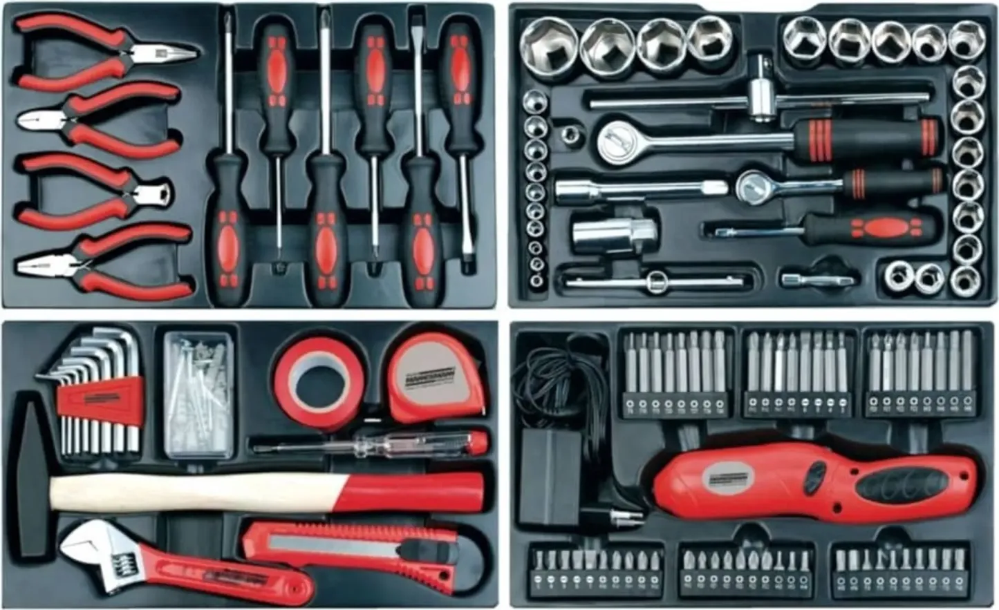 BRÜDER MANNESMANN Werkzeug-Satz 155-tlg in Werkzeugbox