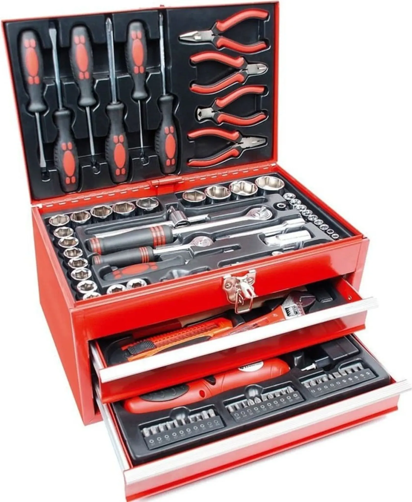 BRÜDER MANNESMANN Werkzeug-Satz 155-tlg in Werkzeugbox