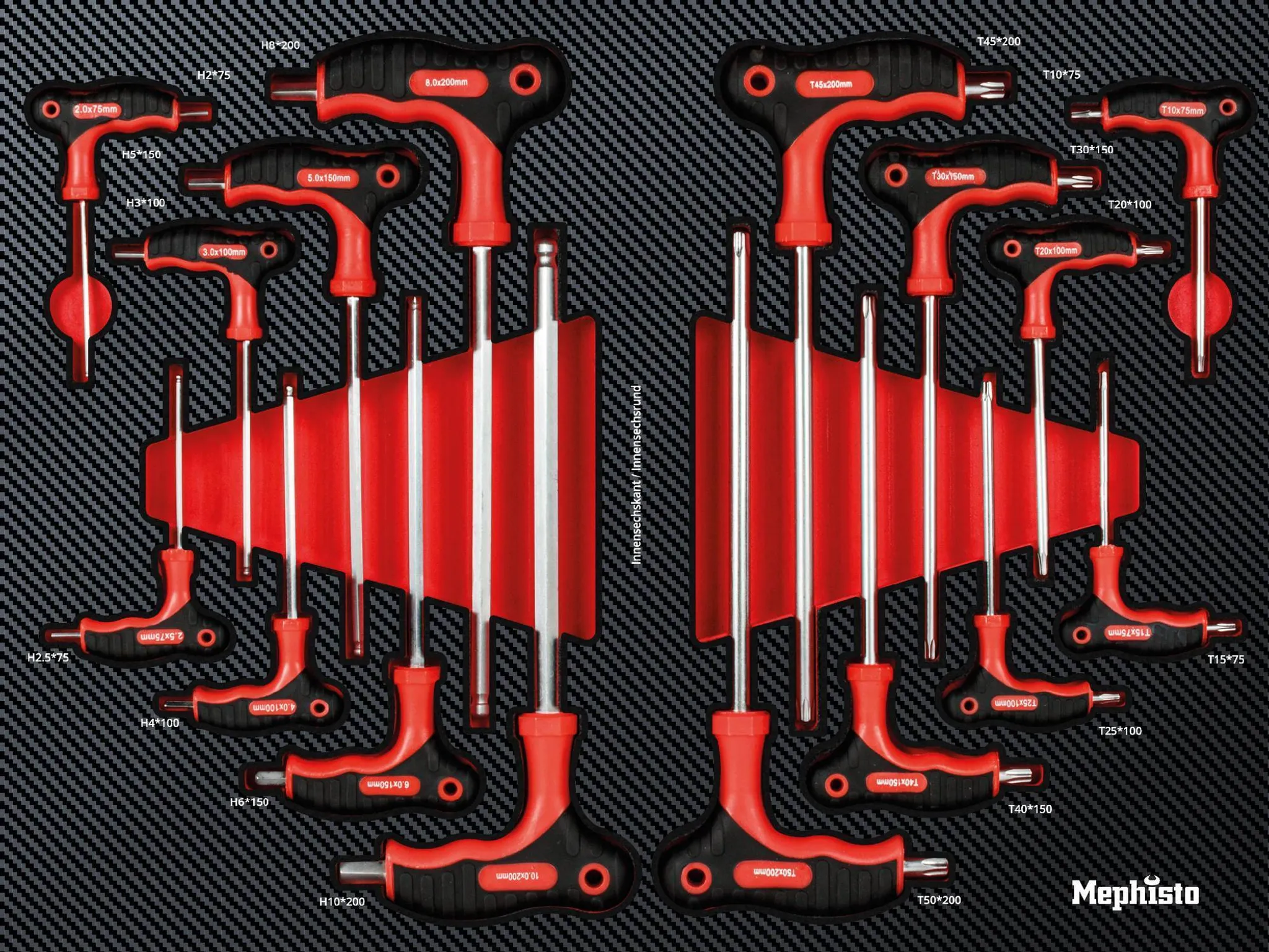 Mephisto Werkzeugwagen 7 Schubladen inkl. Rollgabelschlüssel