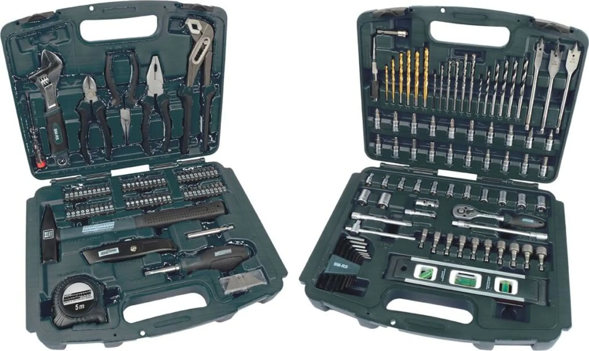 Mannesmann Werkzeugbox mit Schubladen, 163-tlg.