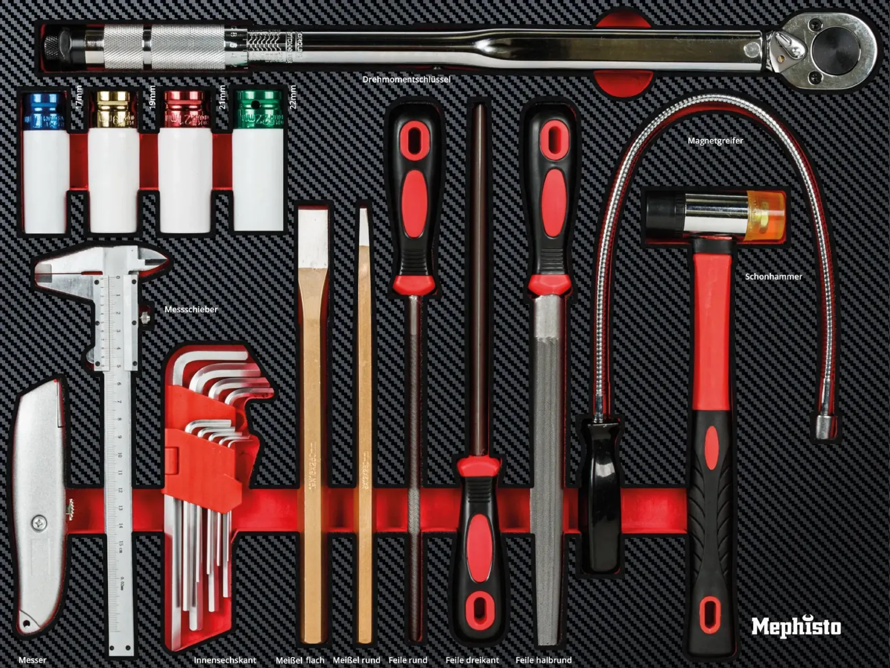 Mephisto Werkzeugwagen 7 Schubladen inkl. Rollgabelschlüssel