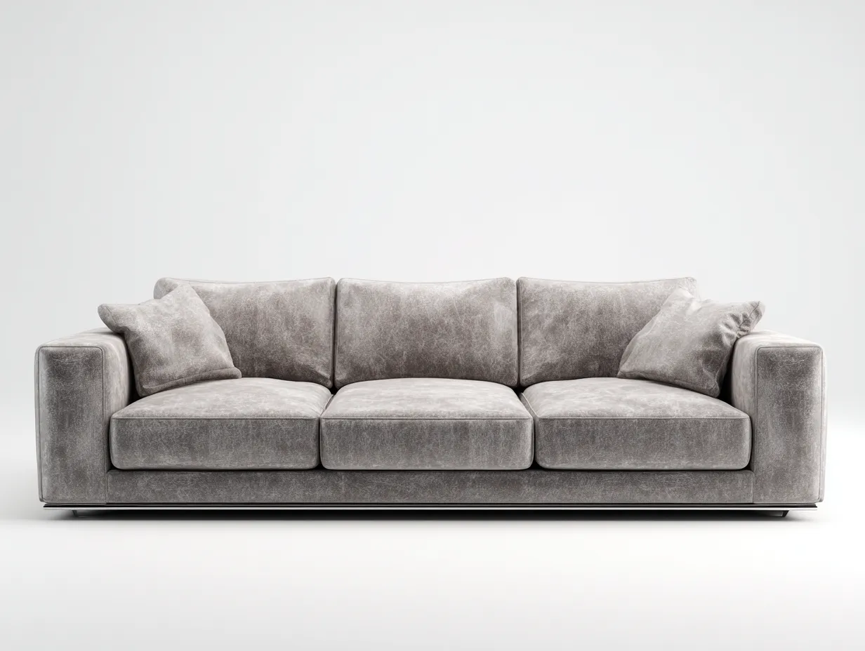 Divani a 3 posti - Tessuto - 236x98x88 cm - Grigio - Stile moderno-Hadorrohome