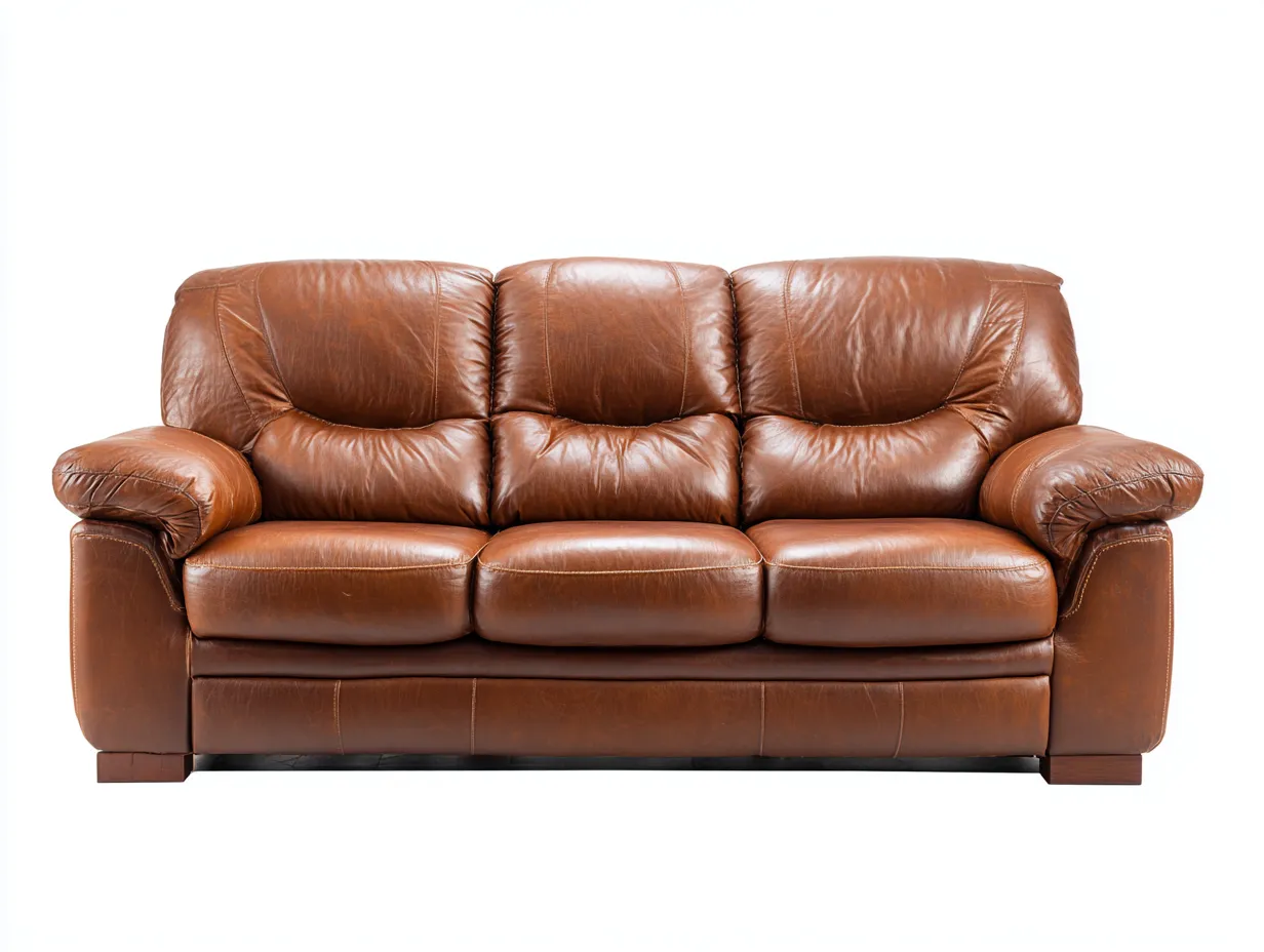 Divani a 3 posti - Pelle - 231x102x94 cm - Marrone - Stile comfort classico-Hadorrohome