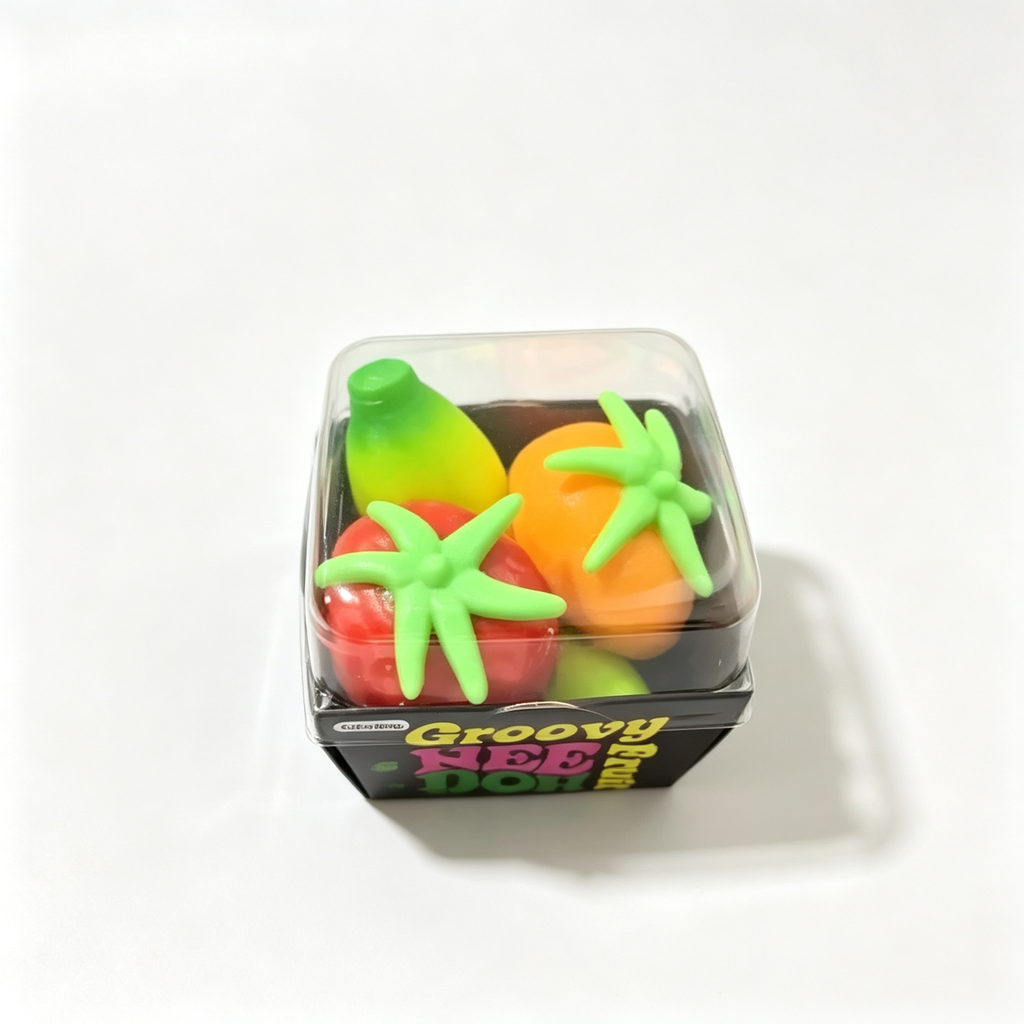 Realistic Fruit Squishy Toy Set - Slow Rising Banana, Strawberry & Orange Fidget, Sensory Stress Relief Gift