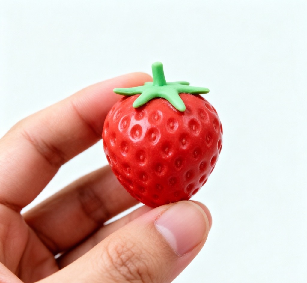 Red Strawberry Squishy Stress Relief Toy, Fruit Squeezy Squishy Toy