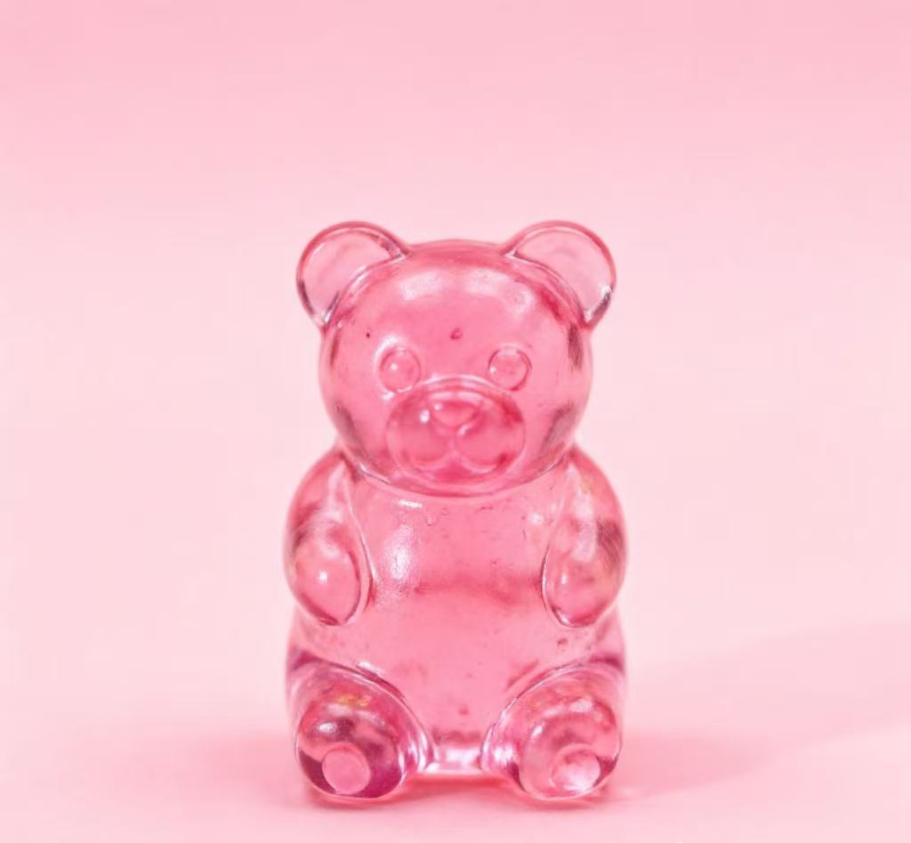 Clear Gummy Bear Squishy Stress Relief Toy, Transparent Squeezy Squishy Toy