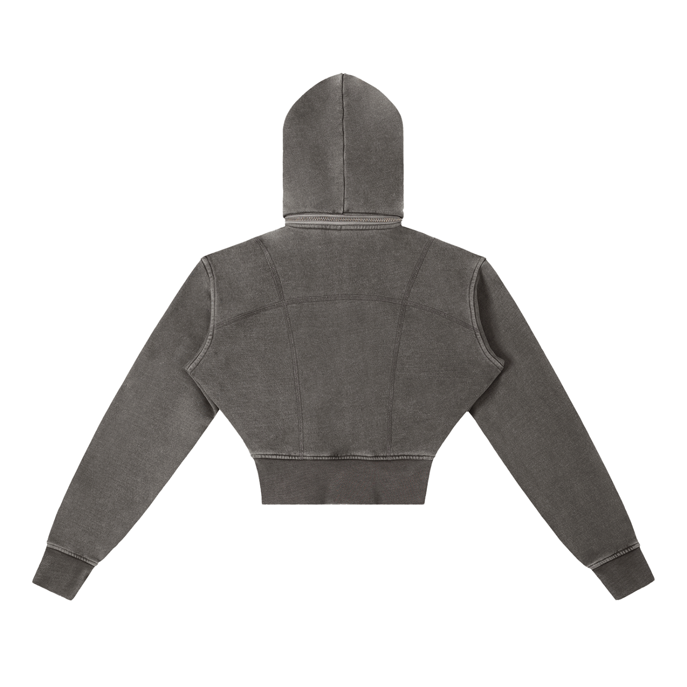 Cropped Fleece Hoodie