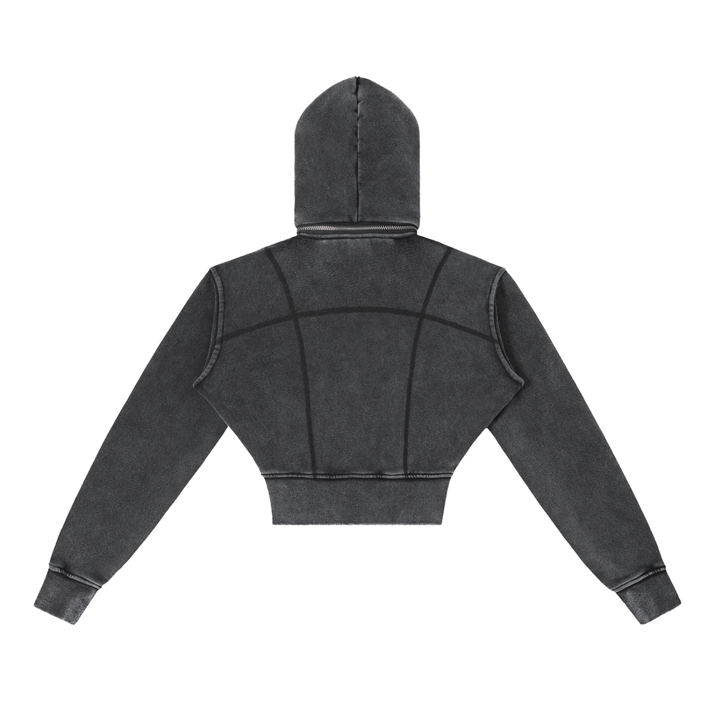 Cropped Fleece Hoodie