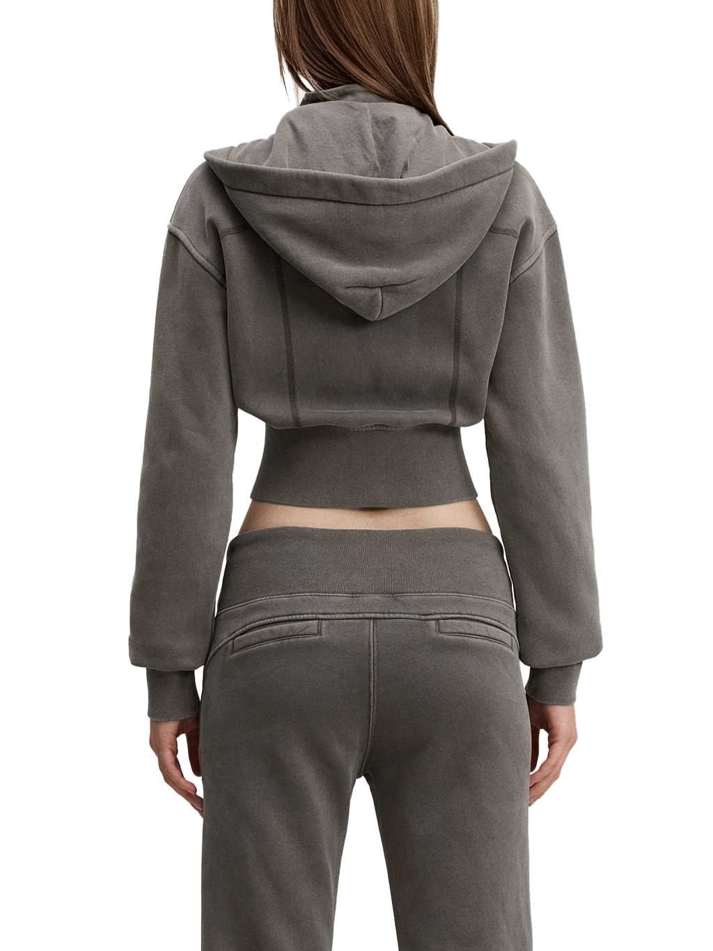 Cropped Fleece Hoodie