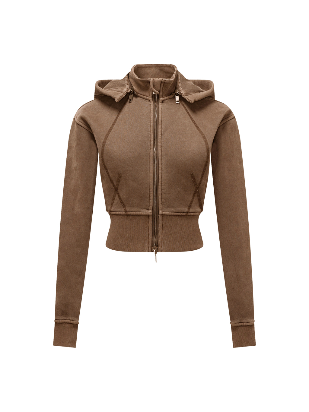 Cropped Fleece Hoodie