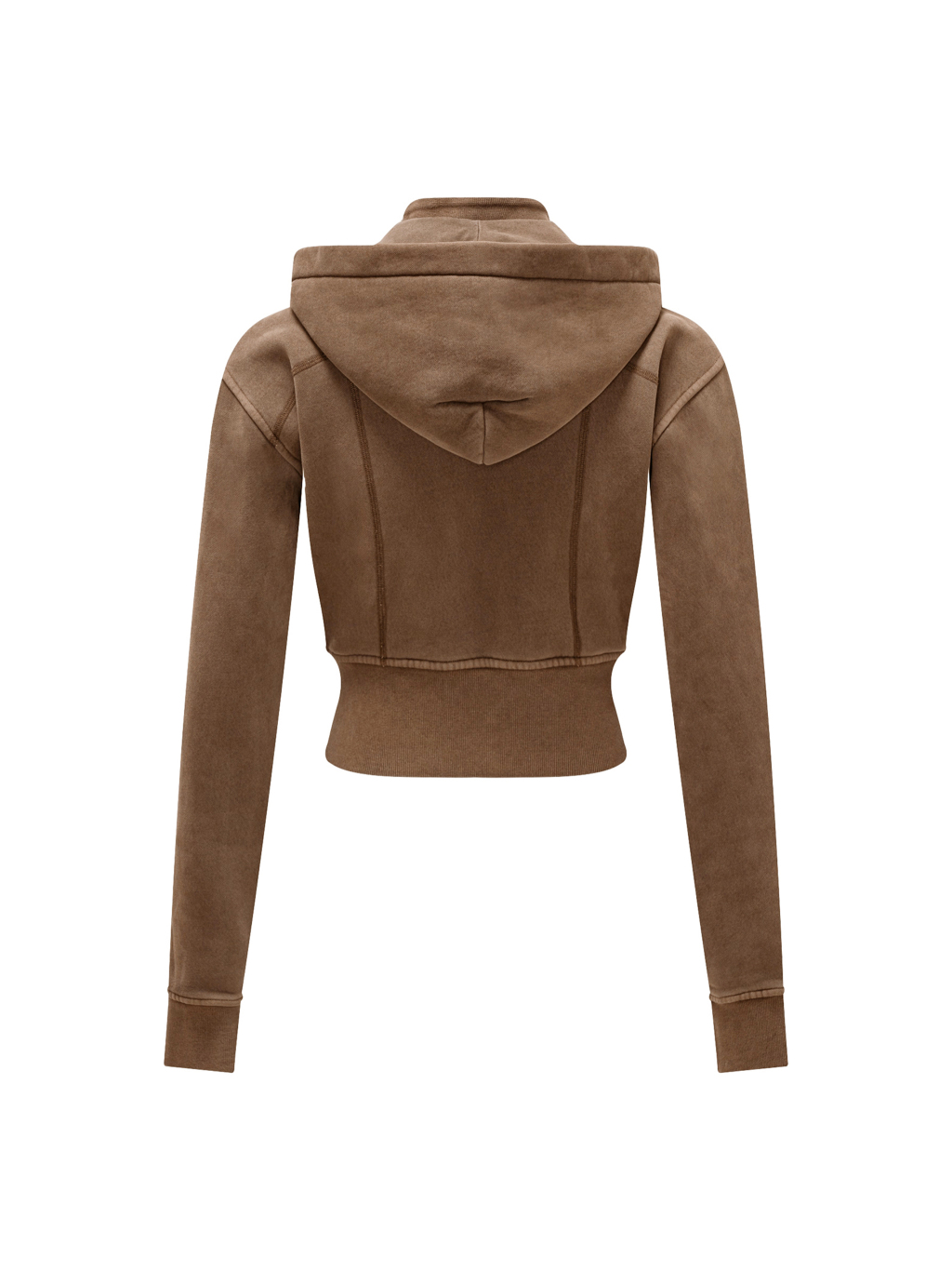 Cropped Fleece Hoodie
