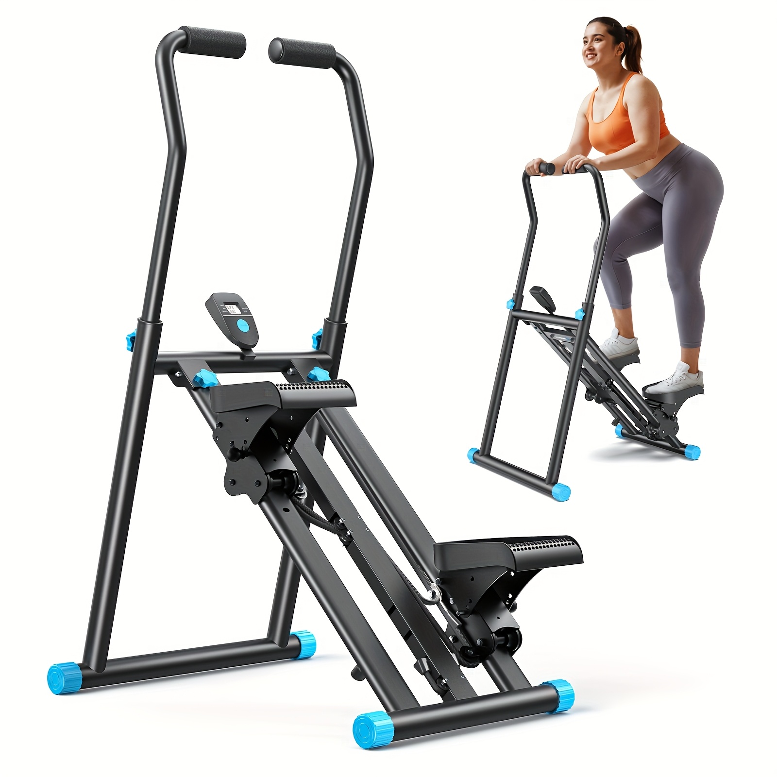 Adjustable Stair Stepper with Handle - Full-Body Home Cardio & Strength Trainer