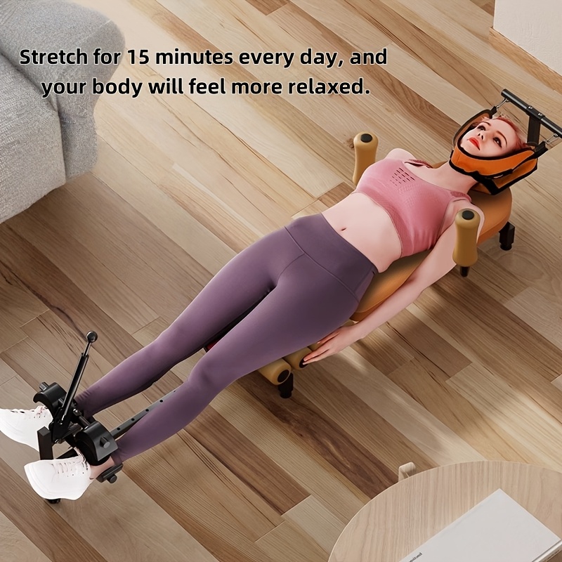 Adjustable Length Stretching Bench - Spinal Decompression & Full-Body Stretch Trainer