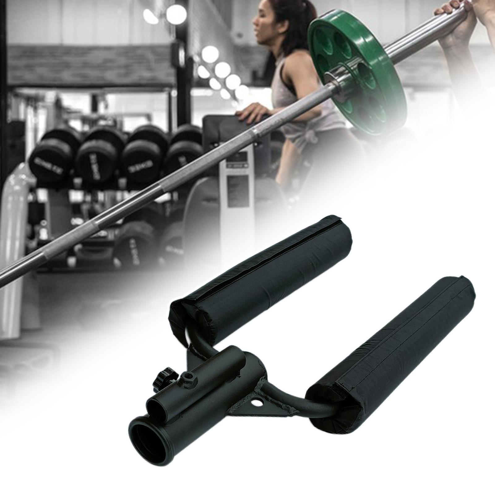 Adjustable Landmine Squat & Hip Thrust Attachment - Padded Barbell Support for Home Gym