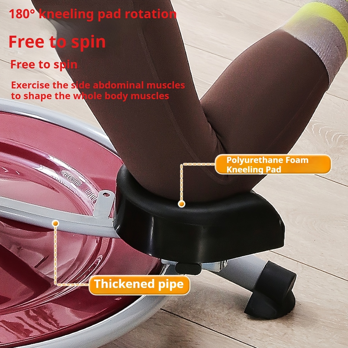 360° Rotatable Fitness Turntable Abdominal Trainer - Full-Body Core & Glute Workout Machine