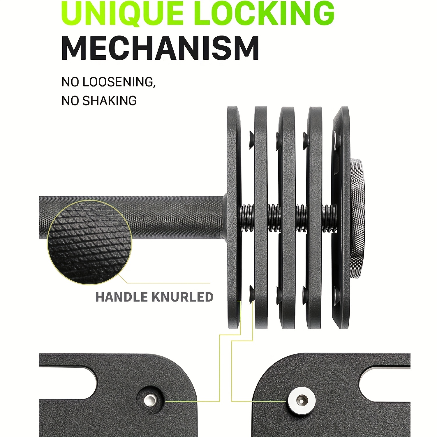 Eisenlink Adjustable Dumbbell Set - 15 Weight Settings (10-80LB) / 9 Settings (10-50LB)