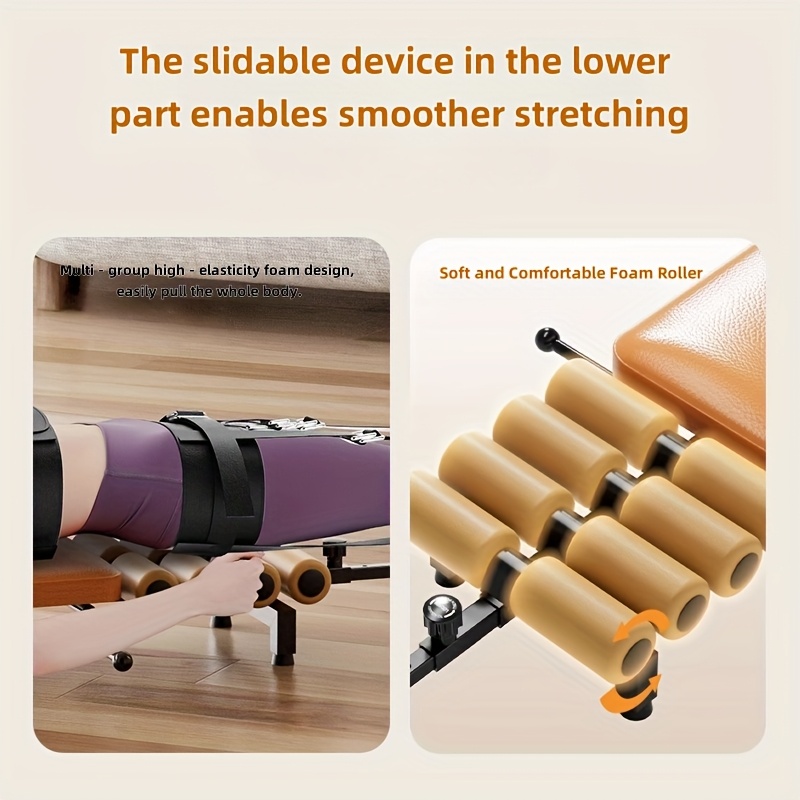 Adjustable Length Stretching Bench - Spinal Decompression & Full-Body Stretch Trainer