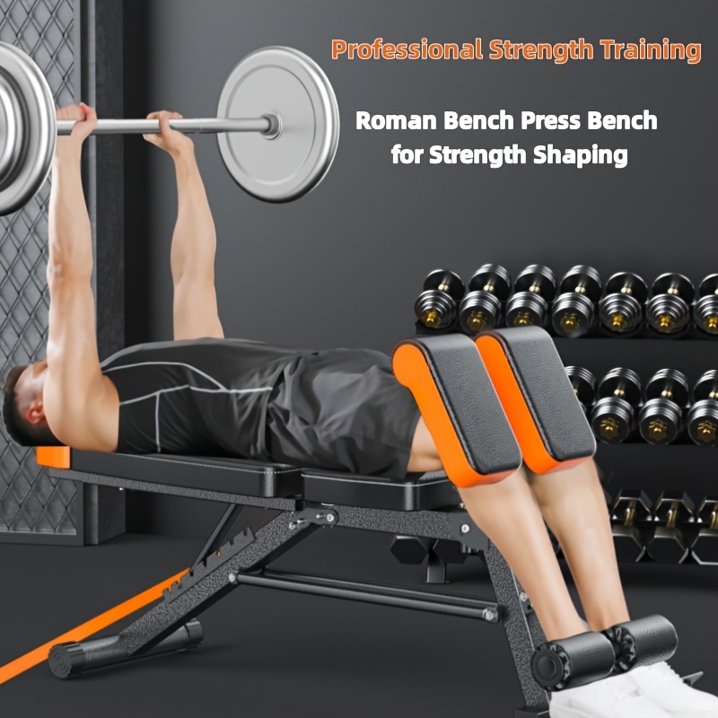 Multifunctional Hyperextension Roman Chair - Adjustable Weight Bench for Full-Body Home Gym