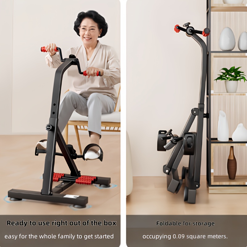 Foldable Pedal Excercise Bike - Multi-Functional Hand & Foot Trainer for Rehabilitation & Full-Body Workout