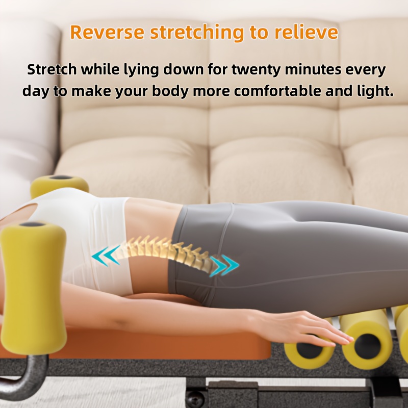 Adjustable Length Stretching Bench - Spinal Decompression & Full-Body Stretch Trainer