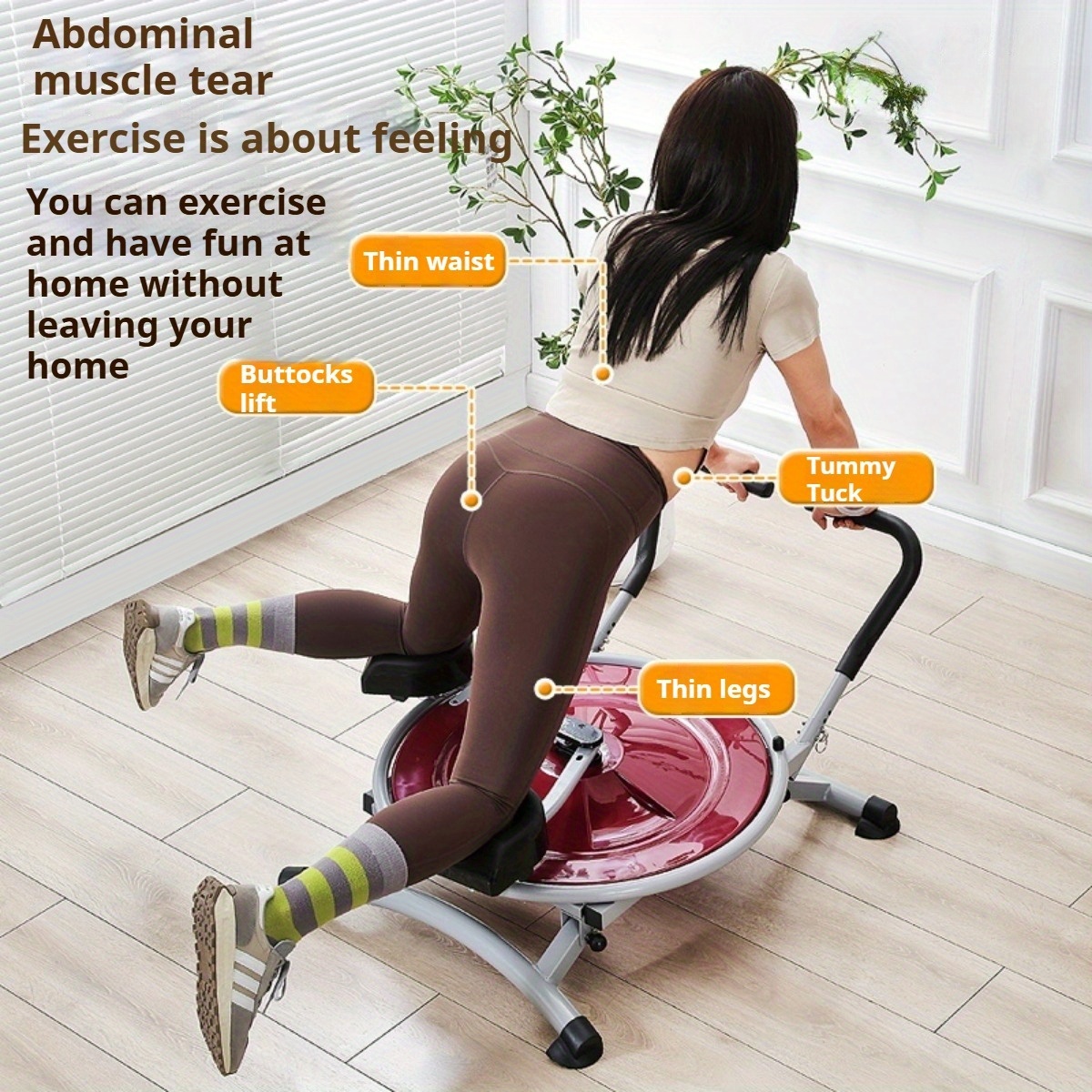 360° Rotatable Fitness Turntable Abdominal Trainer - Full-Body Core & Glute Workout Machine
