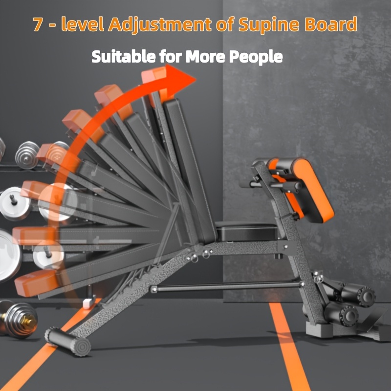 Multifunctional Hyperextension Roman Chair - Adjustable Weight Bench for Full-Body Home Gym