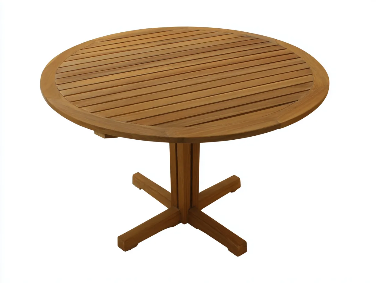 Tavolo da giardino-legno massello-118x118x73 cm-marrone-stile naturale-Zazenrihaus