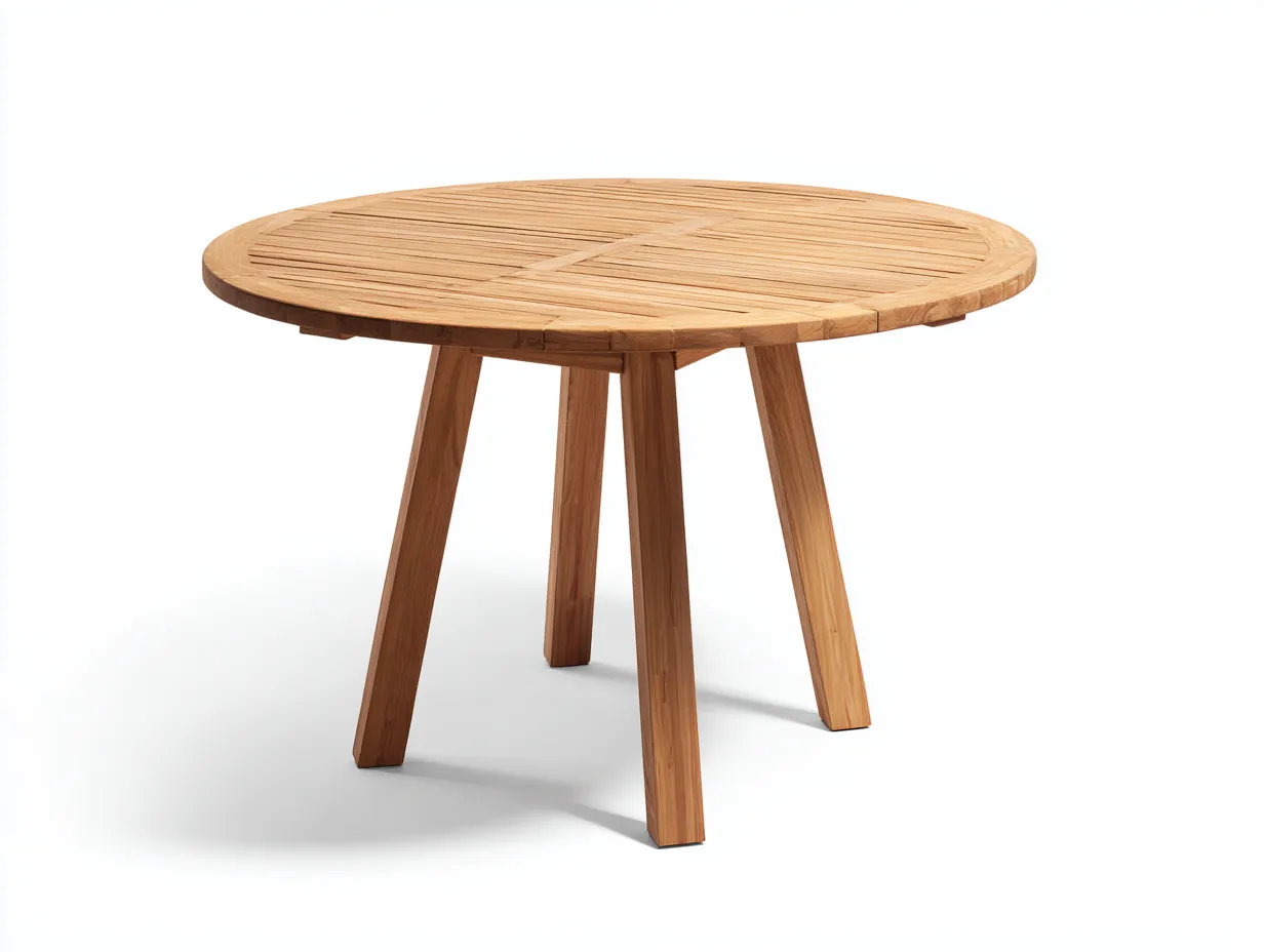 Tavolo da giardino-legno massello-135x135x74 cm-marrone-stile naturale-Zazenrihaus