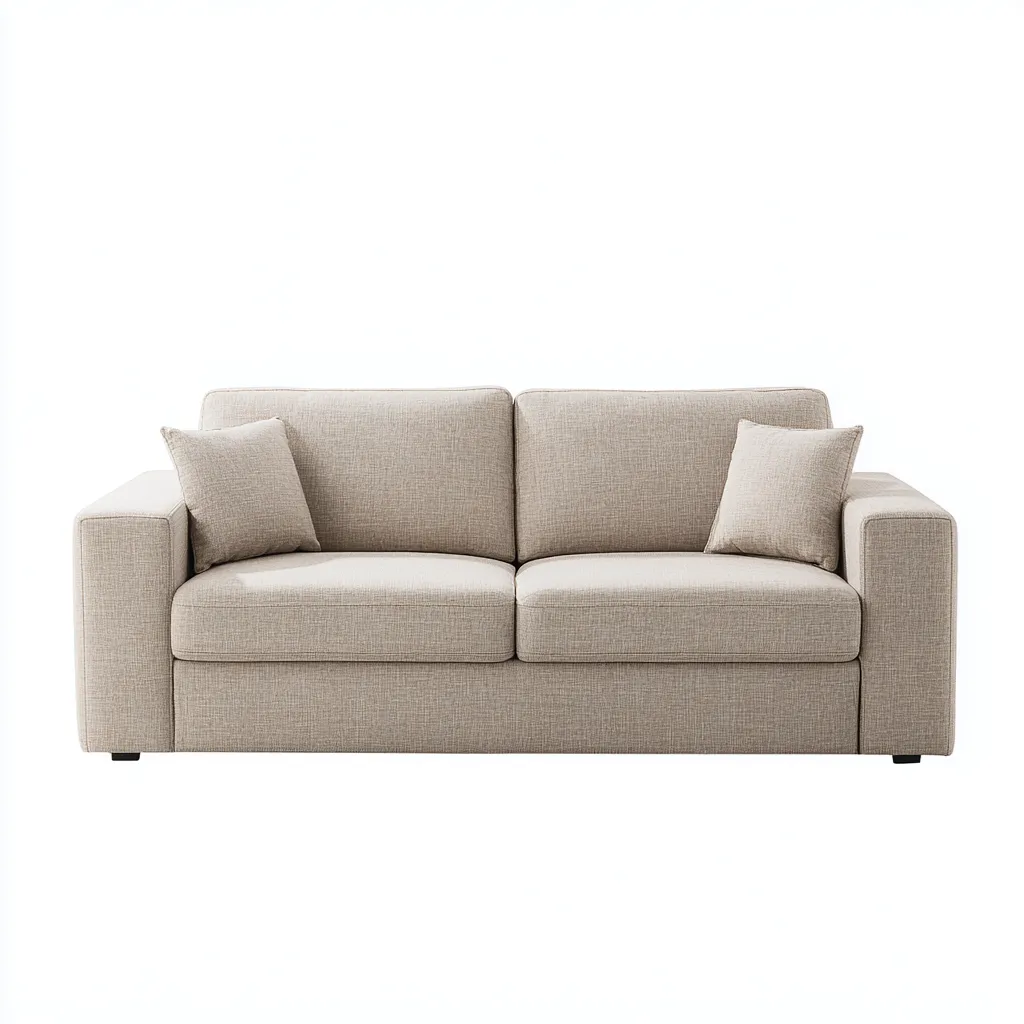 Canapé 2 places tissu 170x90x85 cm - beige - style moderne-Vivoravihaus