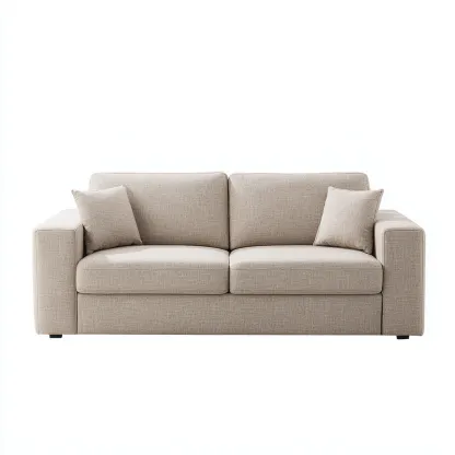 Canapé 2 places tissu 170x90x85 cm - beige - style moderne-Vivoravihaus