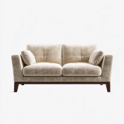 Canapé 2 places tissu 165x92x88 cm - beige - design contemporain-Vivoravihaus