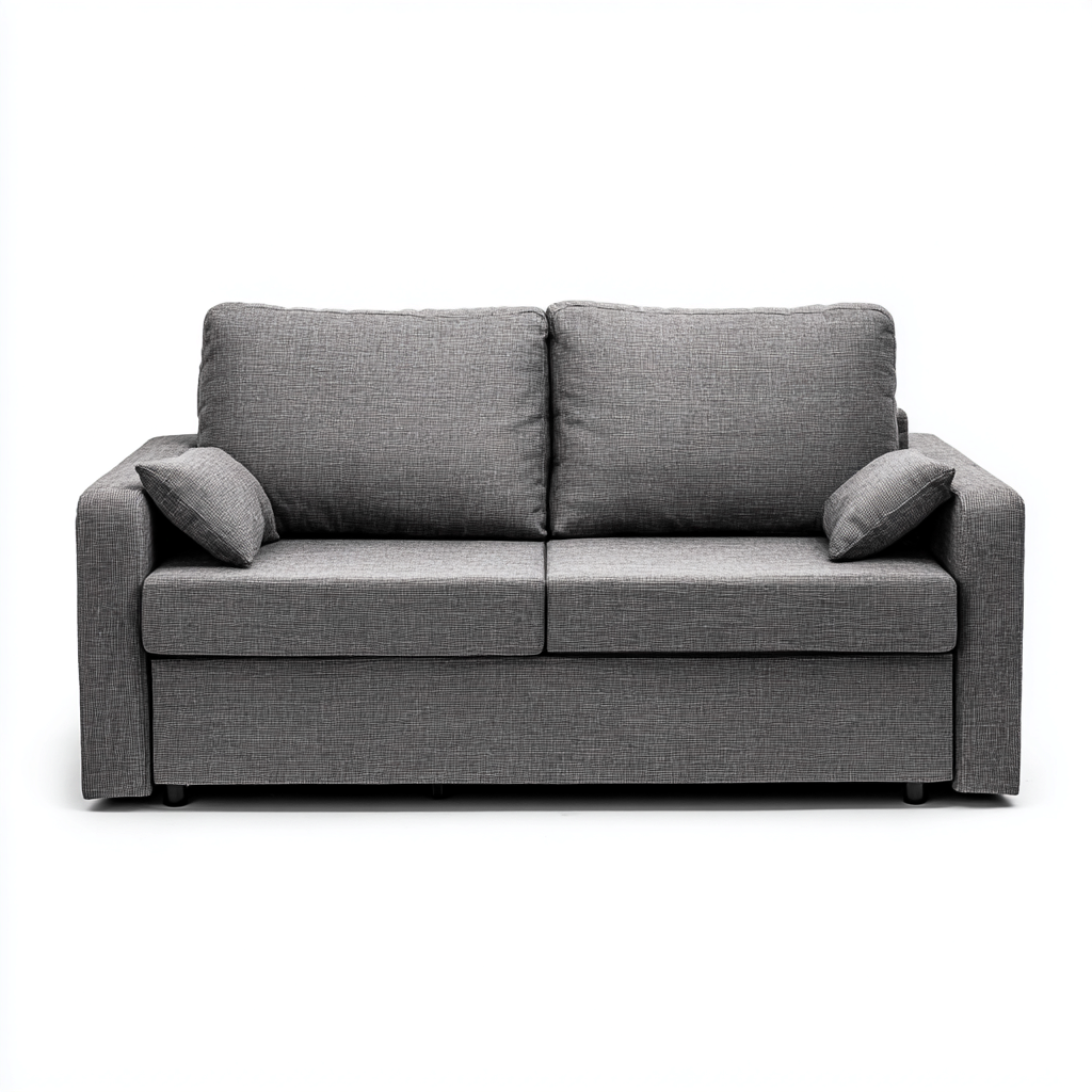 Canapé 2 places en tissu 180x90x85 cm - gris - style moderne-Vivoravihaus