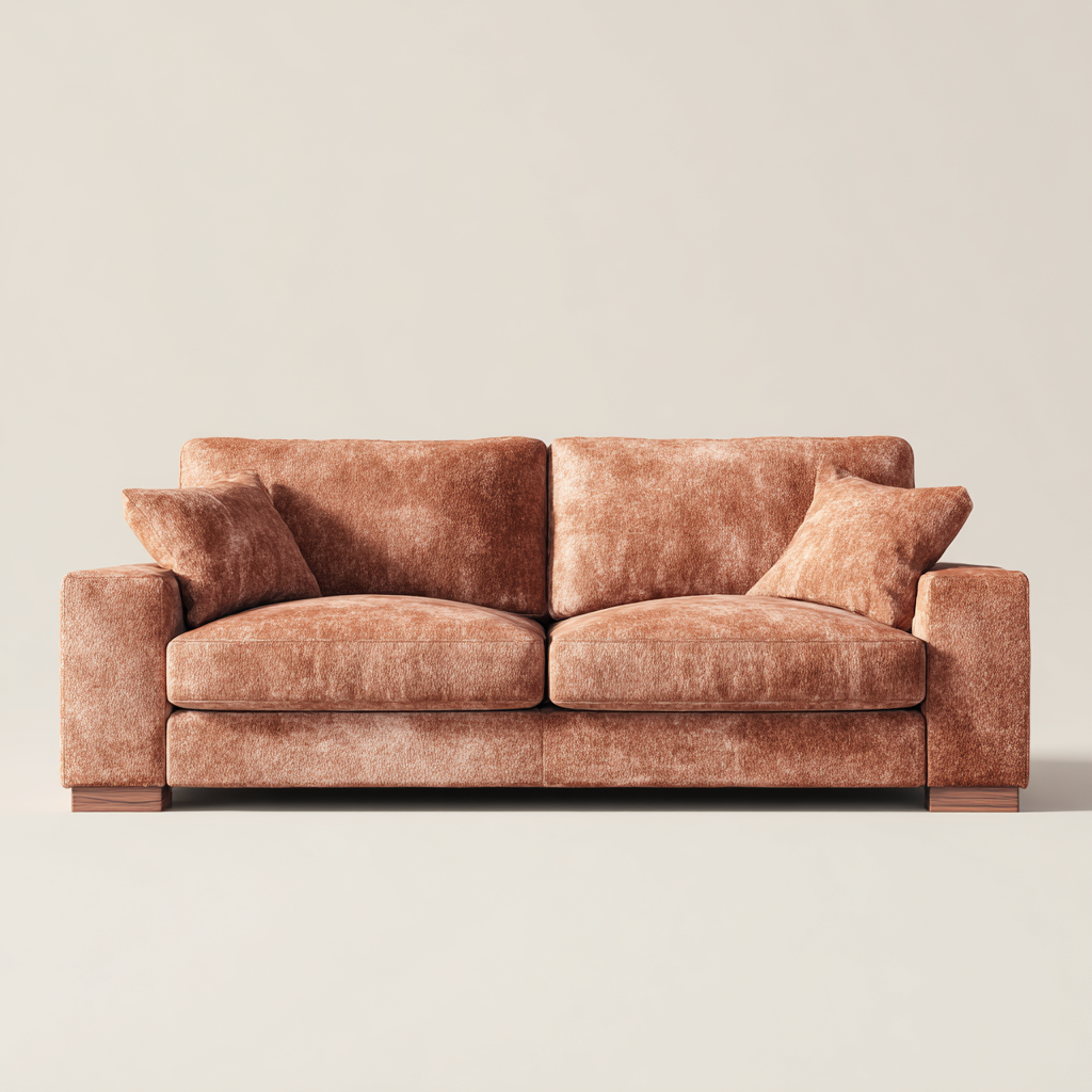 Canapé 2 places en tissu 180x90x85 cm - brun - style moderne-Vivoravihaus