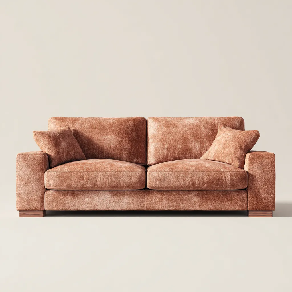 Canapé 2 places en tissu 180x90x85 cm - brun - style moderne-Vivoravihaus