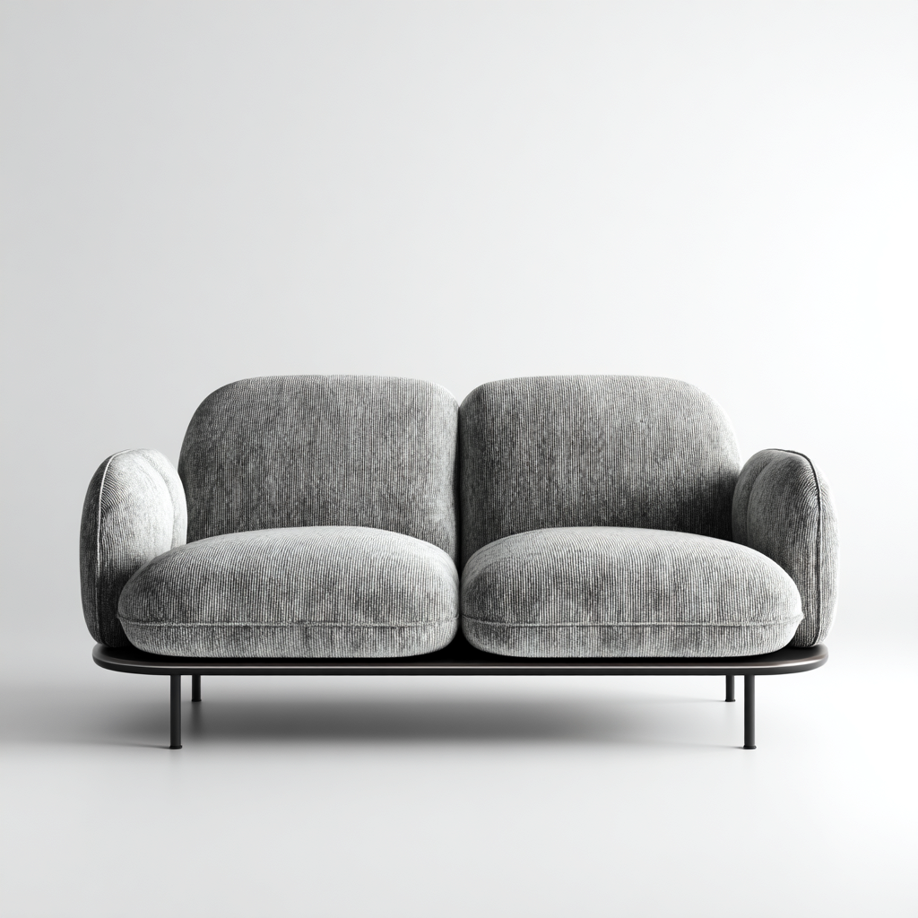 Canapé 2 places en tissu gris clair 170x95x85 cm - confort du salon - design contemporain-Vivoravihaus