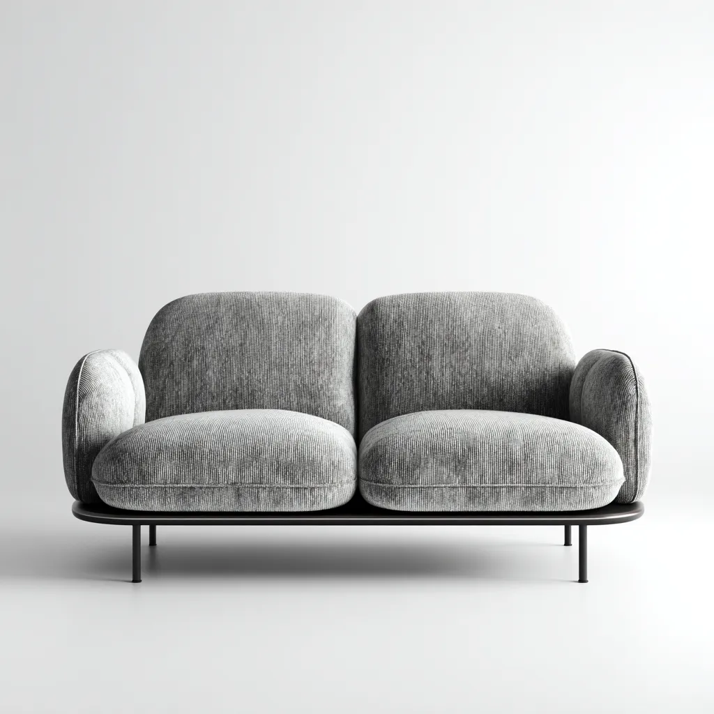 Canapé 2 places en tissu gris clair 170x95x85 cm - confort du salon - design contemporain-Vivoravihaus