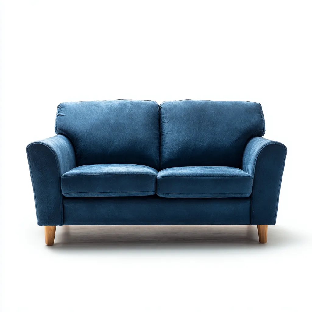 Canapé 2 places tissu 160x90x85 cm - bleu - design contemporain-Vivoravihaus