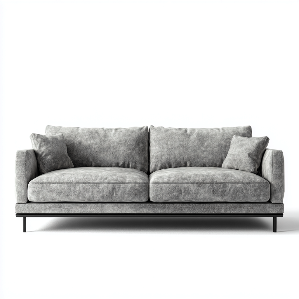 Canapé 2 places en tissu 190x95x85 cm - gris - style moderne-Vivoravihaus