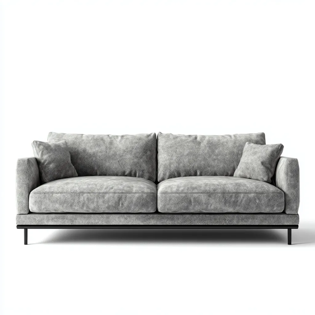 Canapé 2 places en tissu 190x95x85 cm - gris - style moderne-Vivoravihaus