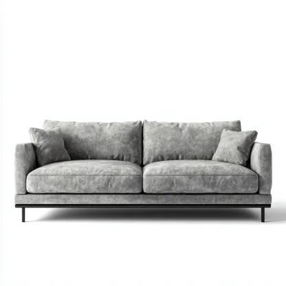 Canapé 2 places en tissu 190x95x85 cm - gris - style moderne-Vivoravihaus