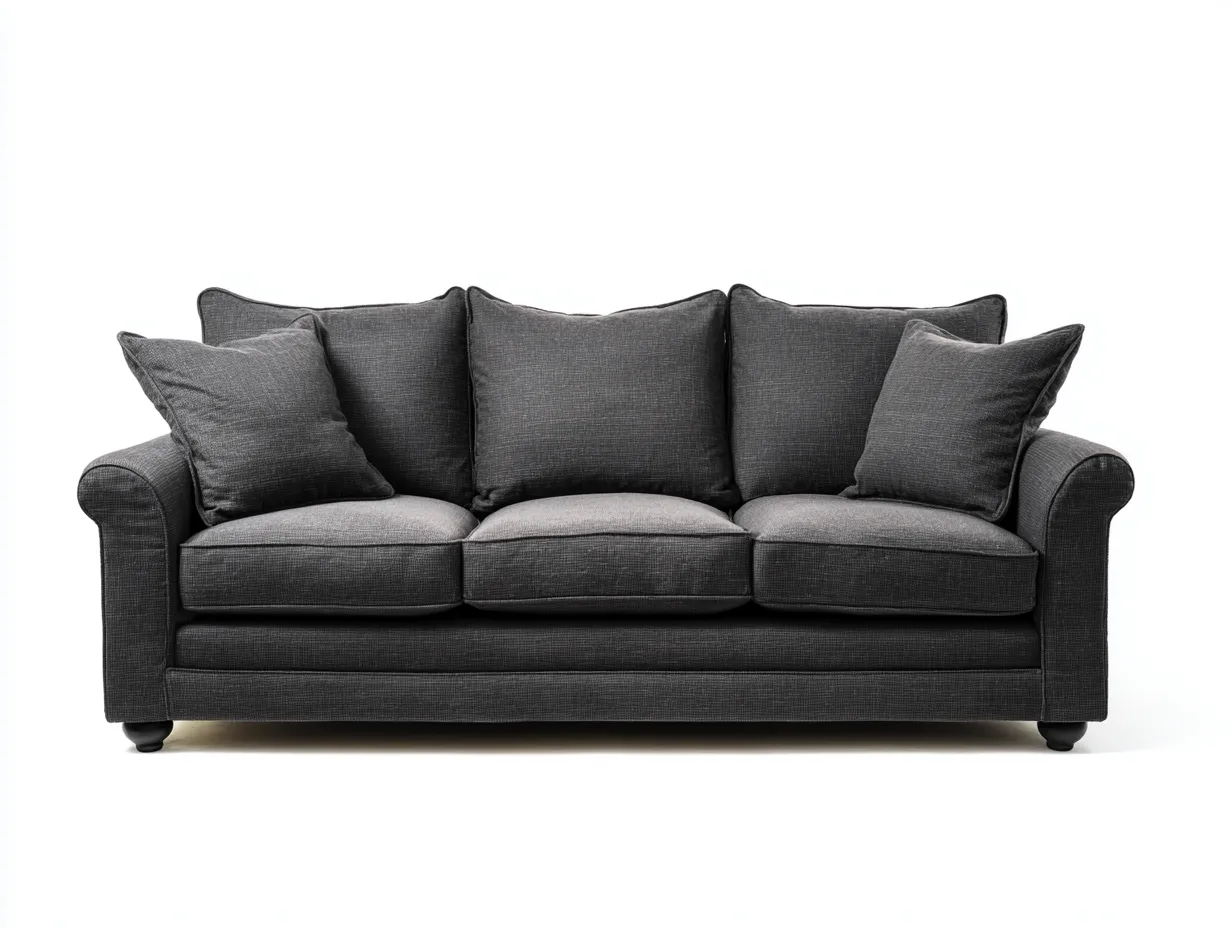 Gerades Sofa-Stoff-Holz-214x92x86 cm-Dunkelgrau-Moderner Stil-Haloaroom