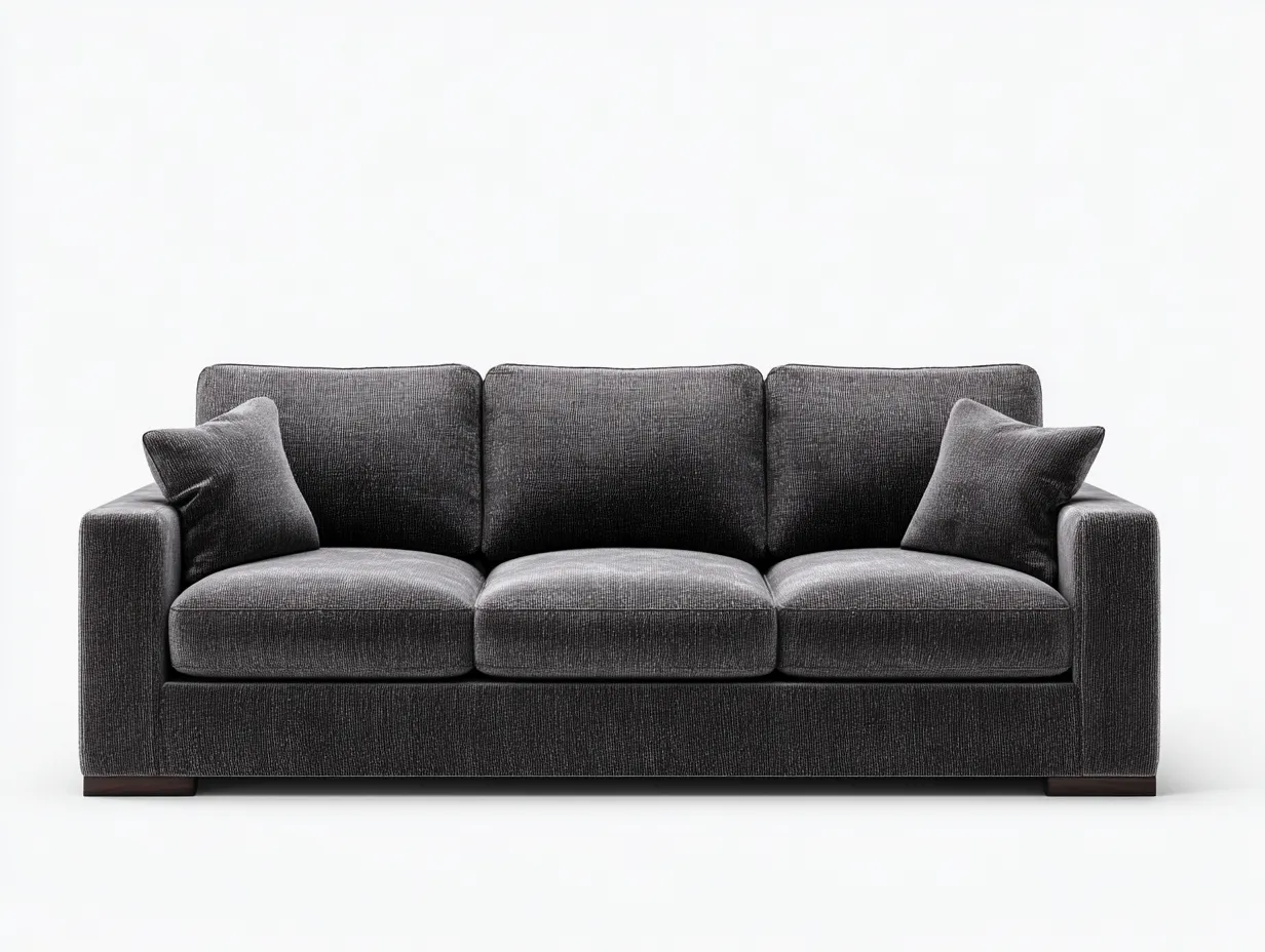 Gerades Sofa-Stoff-Holz-238x98x87 cm-Dunkelgrau-Moderner Stil-Haloaroom