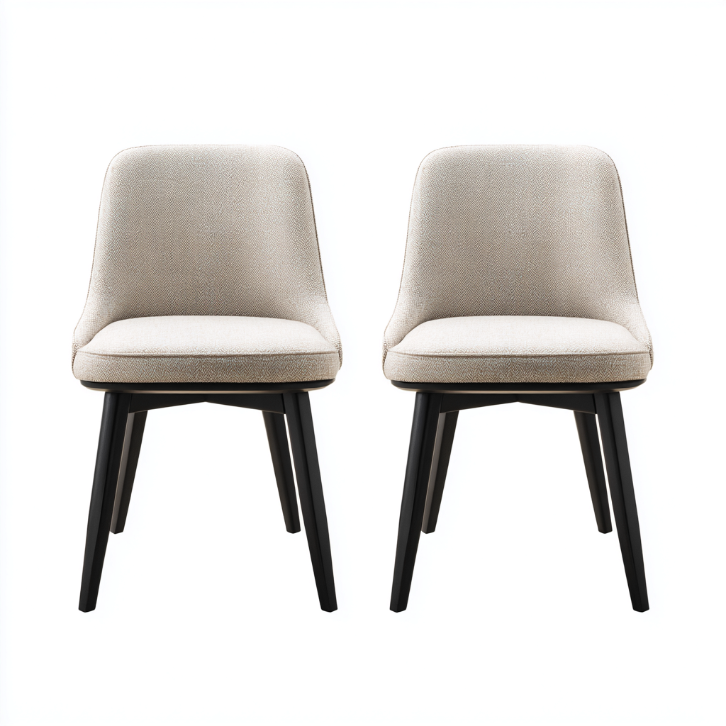 Chaise de salle à manger tissu 45x55x85 cm - beige - design contemporain-Gasolganest