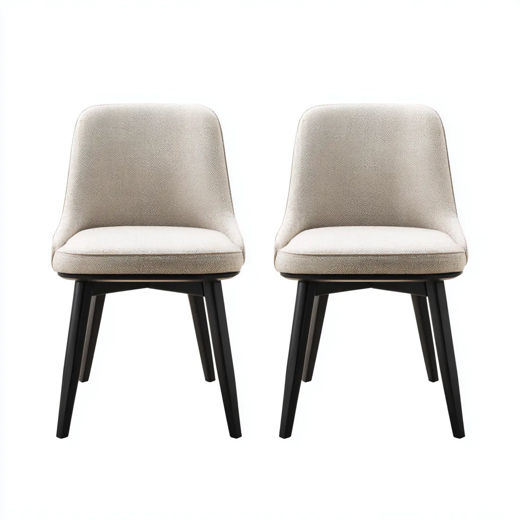 Chaise de salle à manger tissu 45x55x85 cm - beige - design contemporain-Gasolganest