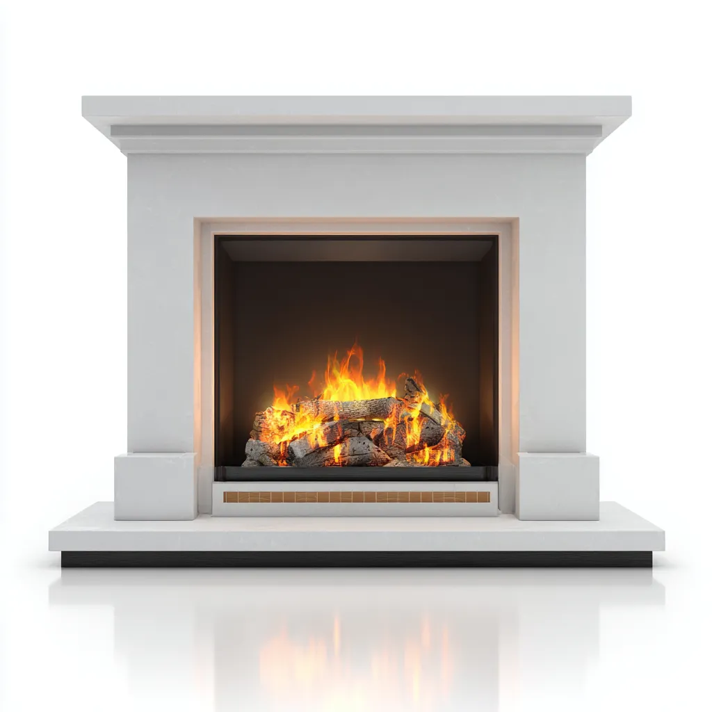 Cheminée électrique décorative 110x35x100 cm - blanc - design contemporain-Gasolganest