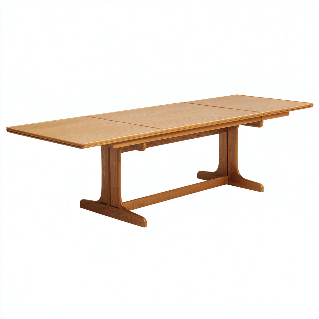 Table de jardin extensible en bois naturel 220x100x75 cm - Plateau allonge intégré - Style contemporain-Lavovahome