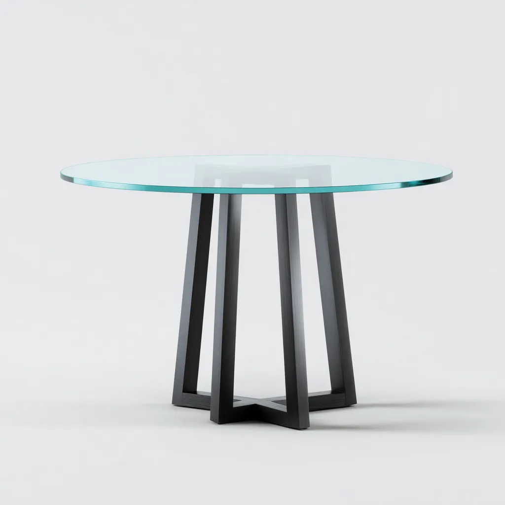 Table de jardin plateau en verre structure métal 120x120x75 cm - verre transparent et noir - design contemporain-Lavovahome