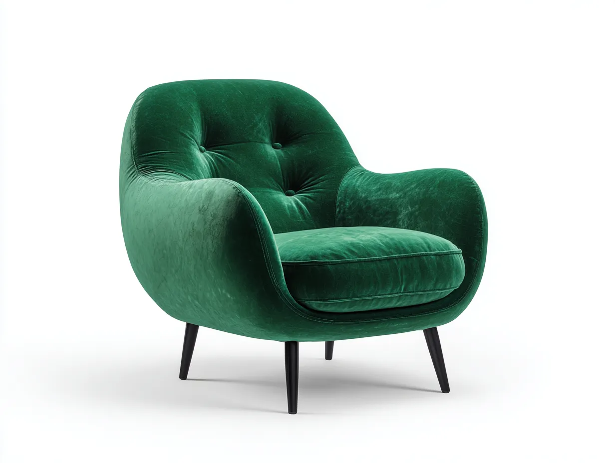 Sessel-Samt-Holz-87 x 89 x 92 cm-Grün-Modern-Jasolsodecor